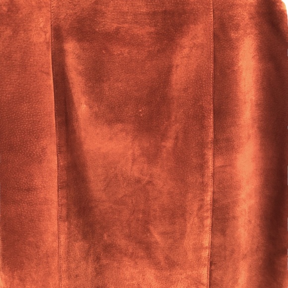 Danier Suede Skirt Size 8 Copper Brown - Picture 6 of 11